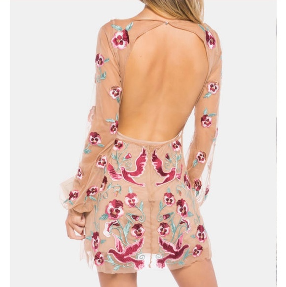 Free People Dresses & Skirts - 🍒NWT🍒 FL&L EMBROIDERY MINI NAKED DRESS M
